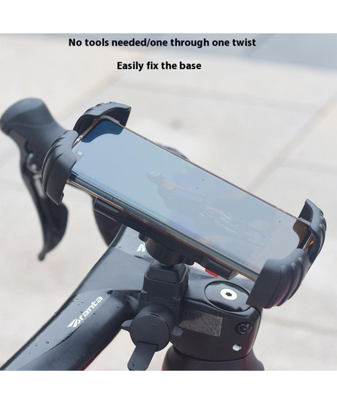Support téléphone vélo/moto Z012, fixation guidon et rotation 360°