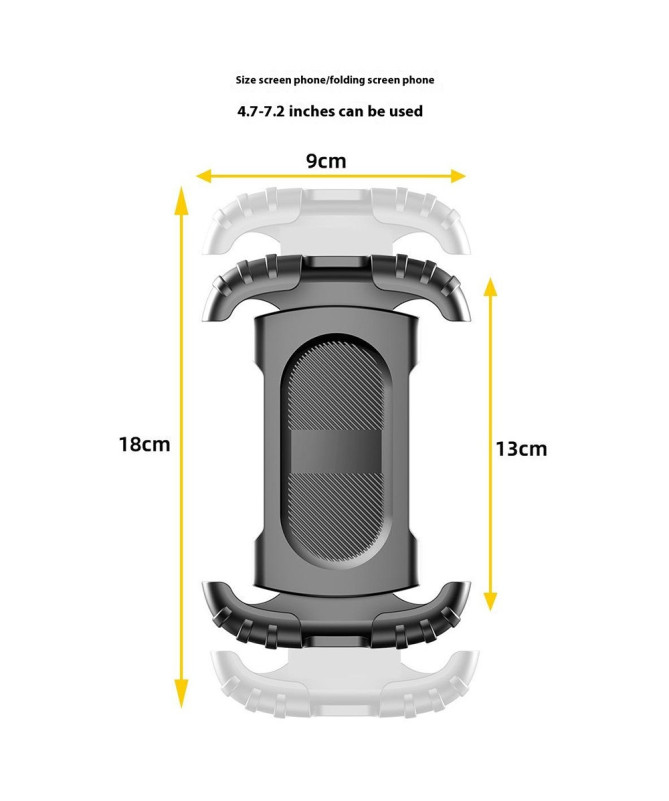 Support téléphone vélo/moto Z012, fixation guidon et rotation 360°