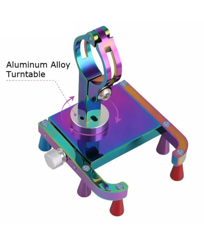 Support téléphone vélo multicolore, aluminium anodisé, fixation guidon