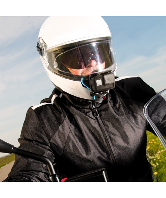 Support menton casque moto pour caméra d'action