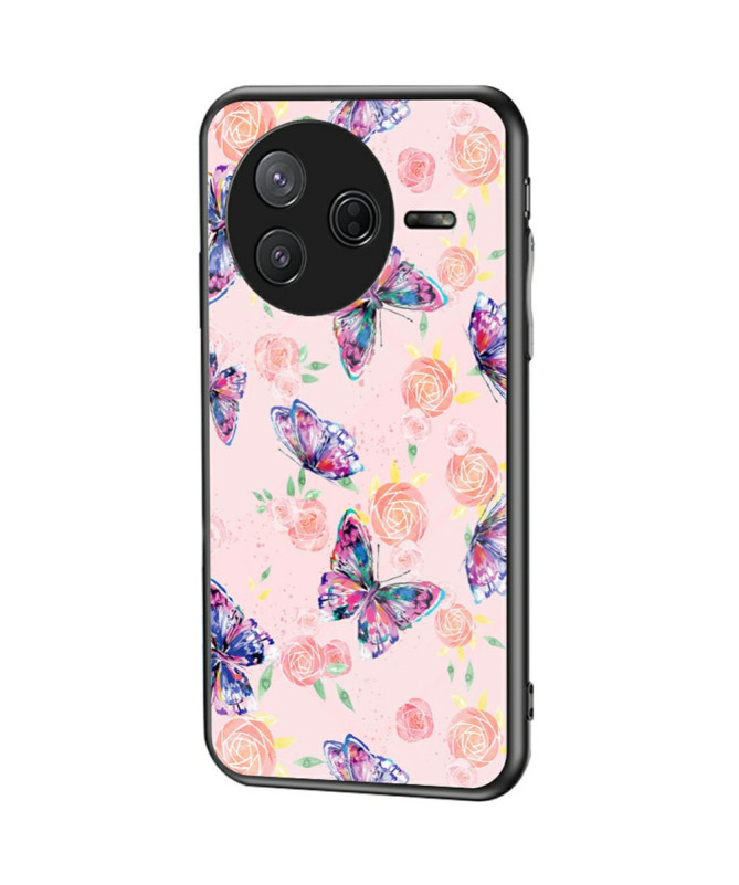 Coque Poco F7 Pro Papillons Roses et Violets