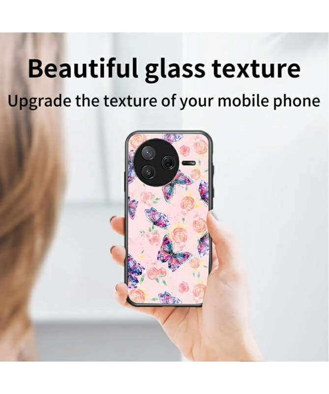 Coque Poco F7 Pro Papillons Roses et Violets - photo 2