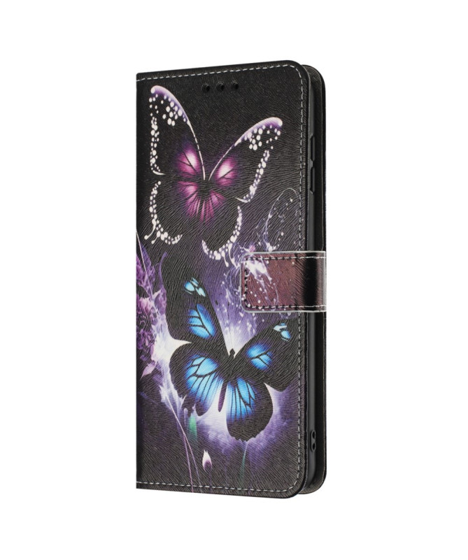 Housse iPhone 16 Plus, papillons effet lumineux