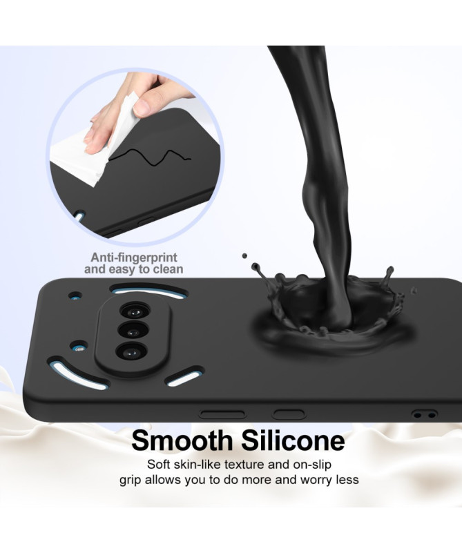 Coque Nothing Phone (3a) Silicone Liquide MagSafe, Lanière