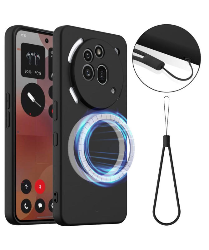 Coque Nothing Phone (3a) Pro Silicone Liquide MagSafe, Lanière