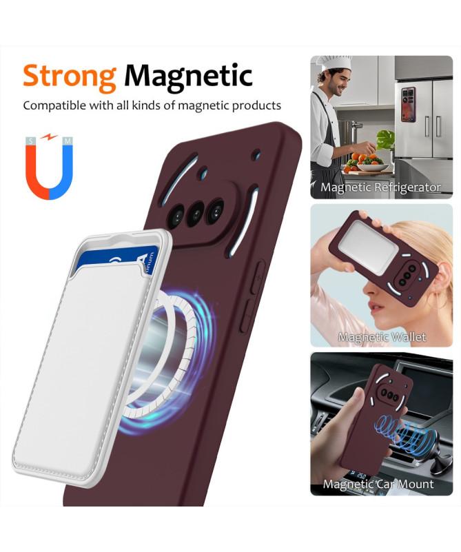 Coque Nothing Phone (3a) Silicone Liquide MagSafe, Lanière