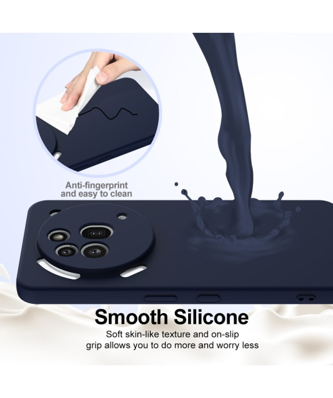 Coque Nothing Phone (3a) Pro Silicone Liquide MagSafe, Lanière