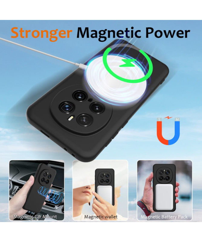 Coque Honor Magic 7 Pro Silicone Liquide MagSafe, Lanière