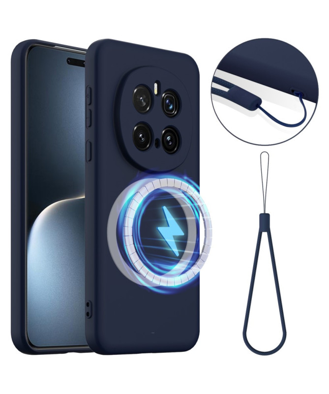 Coque Honor Magic 7 Pro Silicone Liquide MagSafe, Lanière