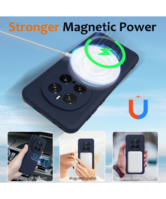 Coque Honor Magic 7 Pro Silicone Liquide MagSafe, Lanière