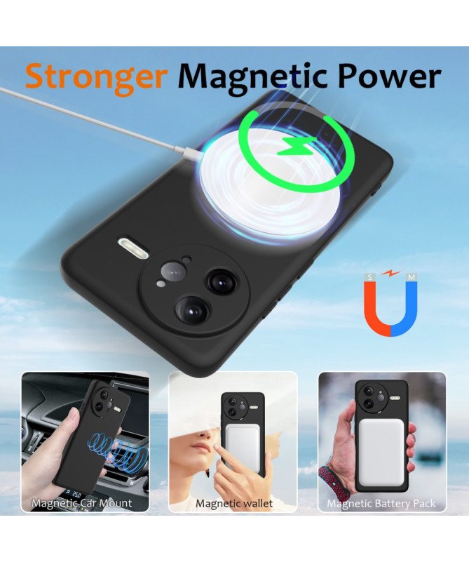 Coque Poco F7 Ultra Silicone Liquide MagSafe, Lanière