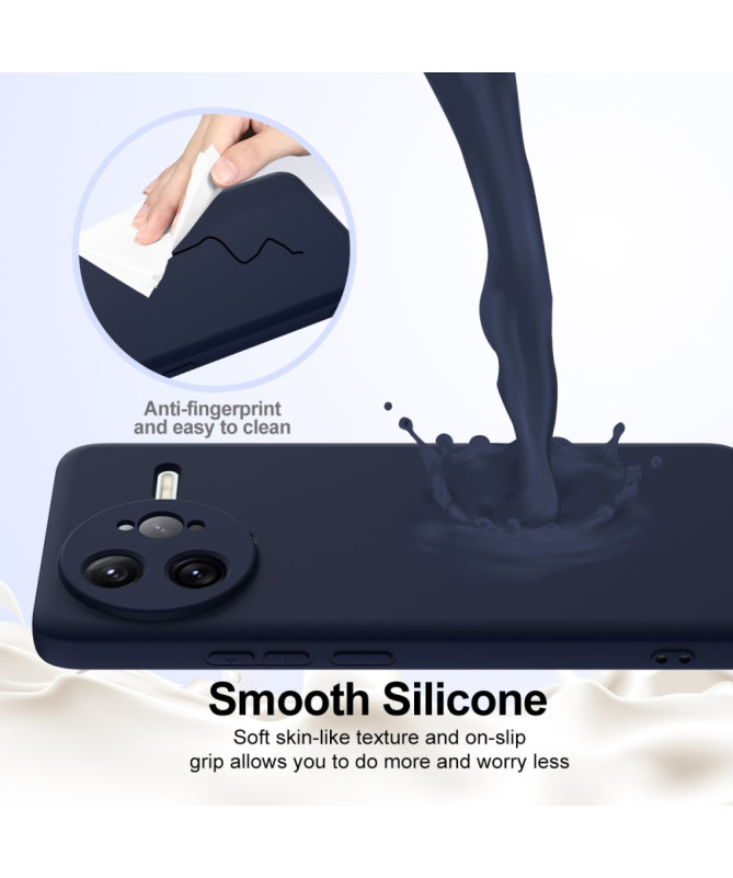 Coque Poco F7 Ultra Silicone Liquide MagSafe, Lanière