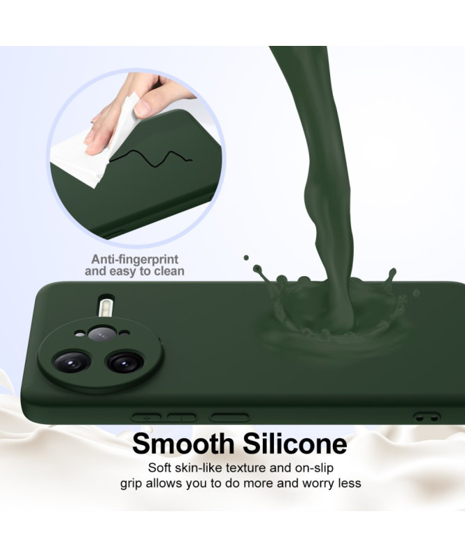 Coque Poco F7 Ultra Silicone Liquide MagSafe, Lanière