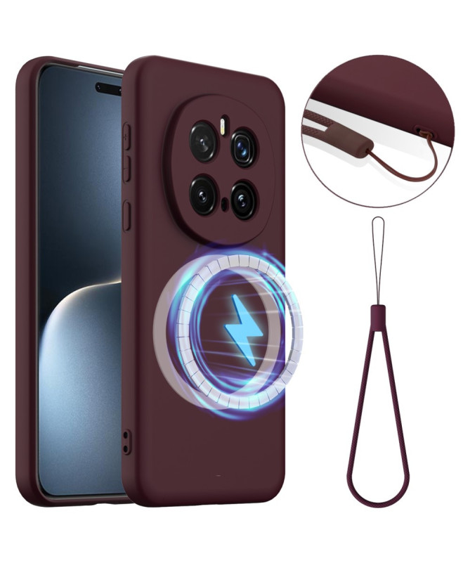 Coque Honor Magic 7 Pro Silicone Liquide MagSafe, Lanière