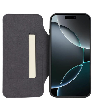 Coque iPhone 16 Pro Flip Magnétique Détachable avec Porte-Carte Bleu marine - photo 11