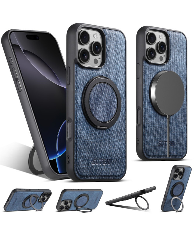 Coque iPhone 16 Pro MagSafe Anneau Rotatif | Denim
