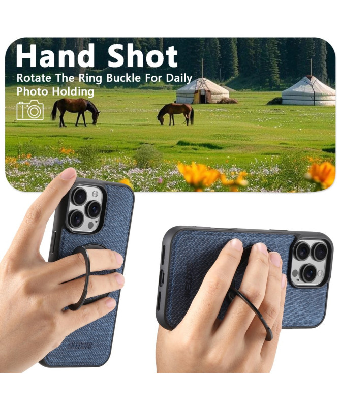 Coque iPhone 16 Pro MagSafe Anneau Rotatif | Denim