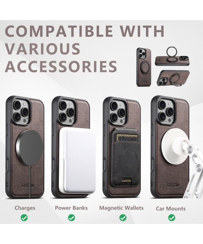 Coque iPhone 16 Pro MagSafe Anneau Rotatif | Denim