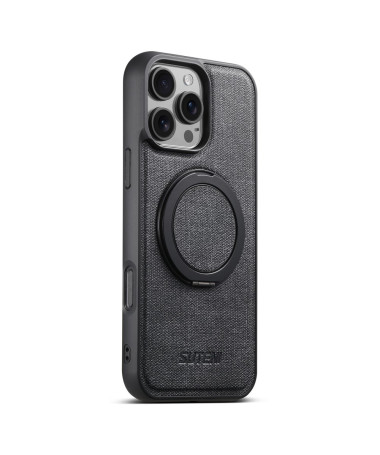 Coque iPhone 16 Pro MagSafe Anneau Rotatif | Denim Noir - photo 18