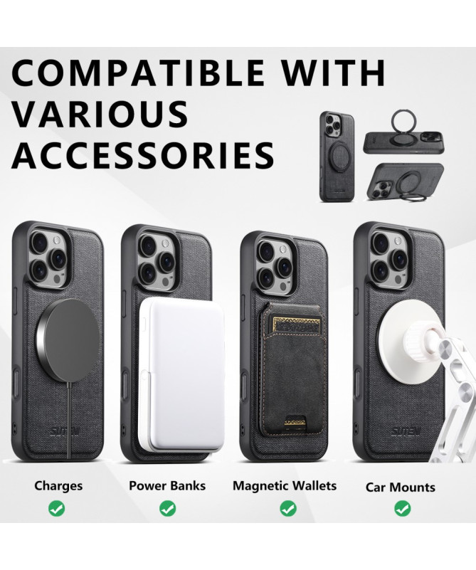 Coque iPhone 16 Pro MagSafe Anneau Rotatif | Denim