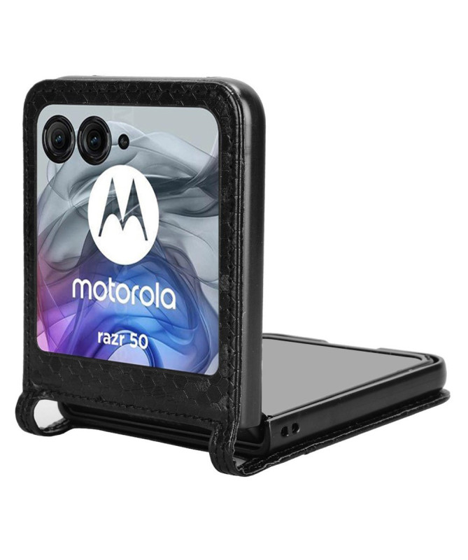 Coque Motorola Razr 60 | Étui Cuir avec Porte-Carte Intégré