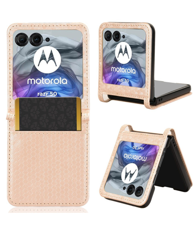 Coque Motorola Razr 60 | Étui Cuir avec Porte-Carte Intégré