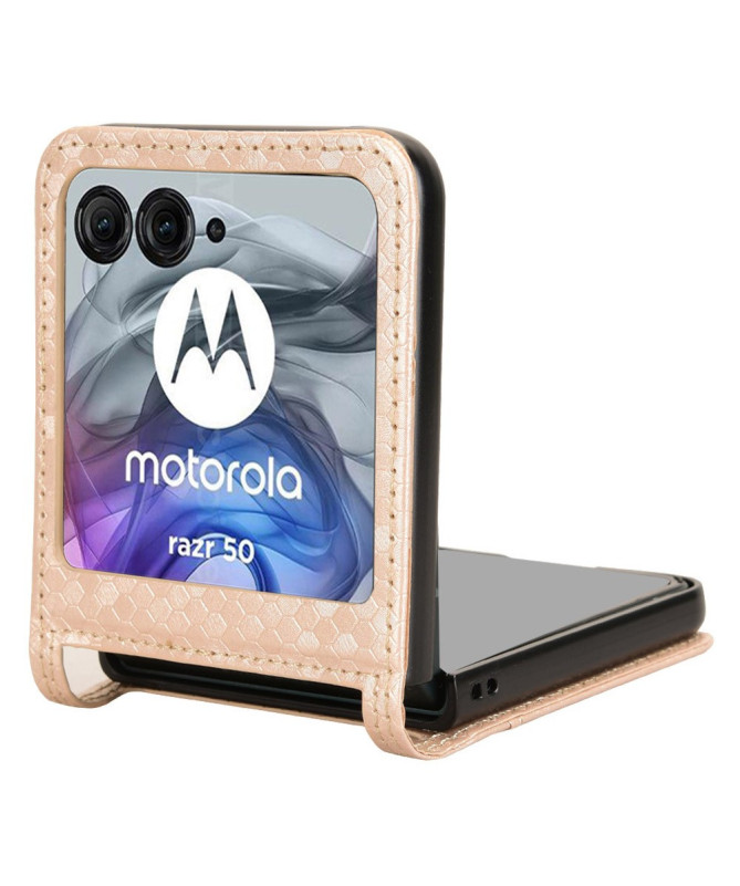 Coque Motorola Razr 60 | Étui Cuir avec Porte-Carte Intégré