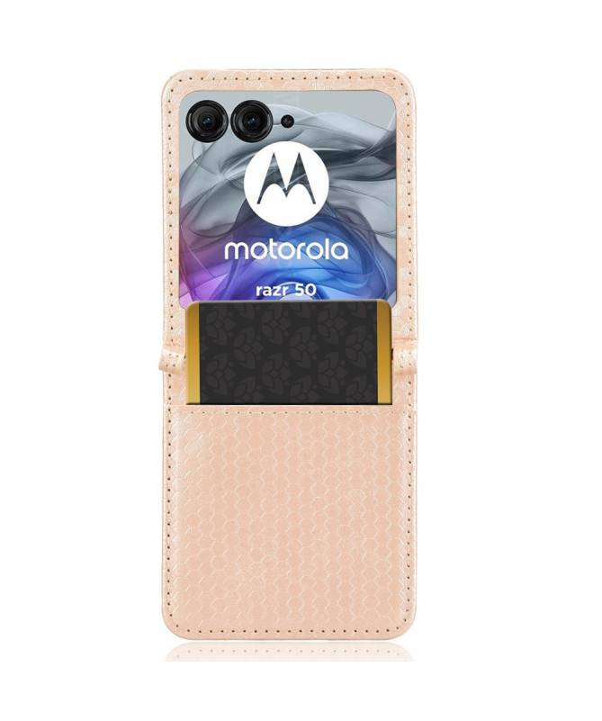 Coque Motorola Razr 60 | Étui Cuir avec Porte-Carte Intégré