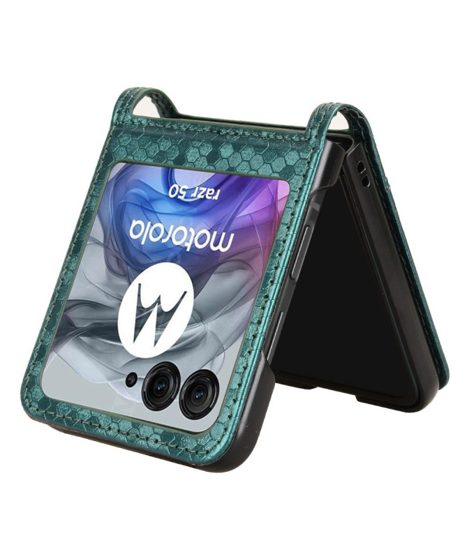 Coque Motorola Razr 60 | Étui Cuir avec Porte-Carte Intégré