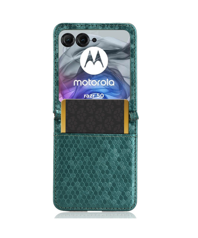 Coque Motorola Razr 60 | Étui Cuir avec Porte-Carte Intégré