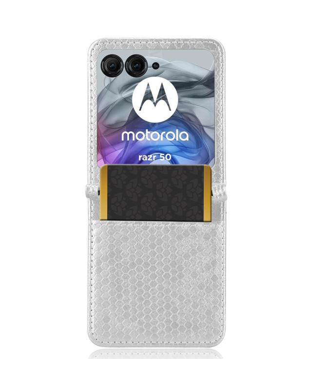 Coque Motorola Razr 60 | Étui Cuir avec Porte-Carte Intégré