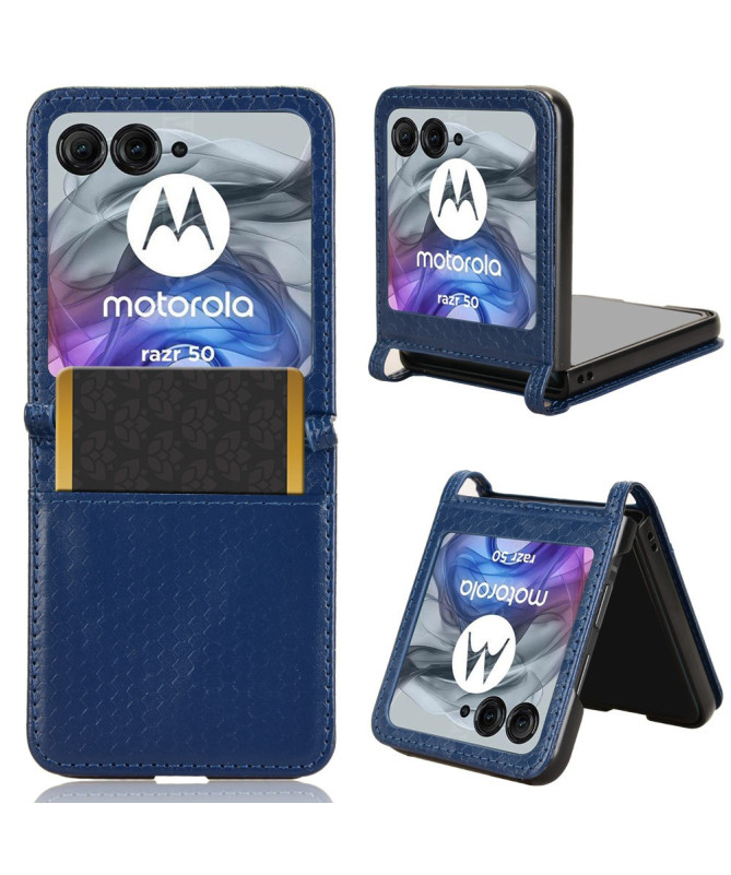 Coque Motorola Razr 60 | Étui Cuir avec Porte-Carte Intégré