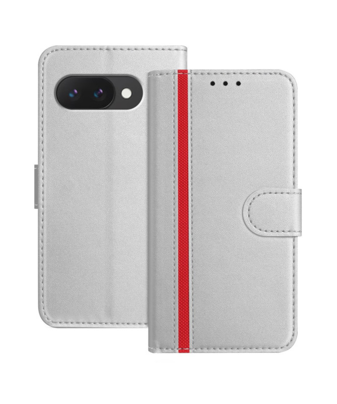 Housse Google Pixel 9a Portefeuille à Rabat Ligné avec Support Intégré
