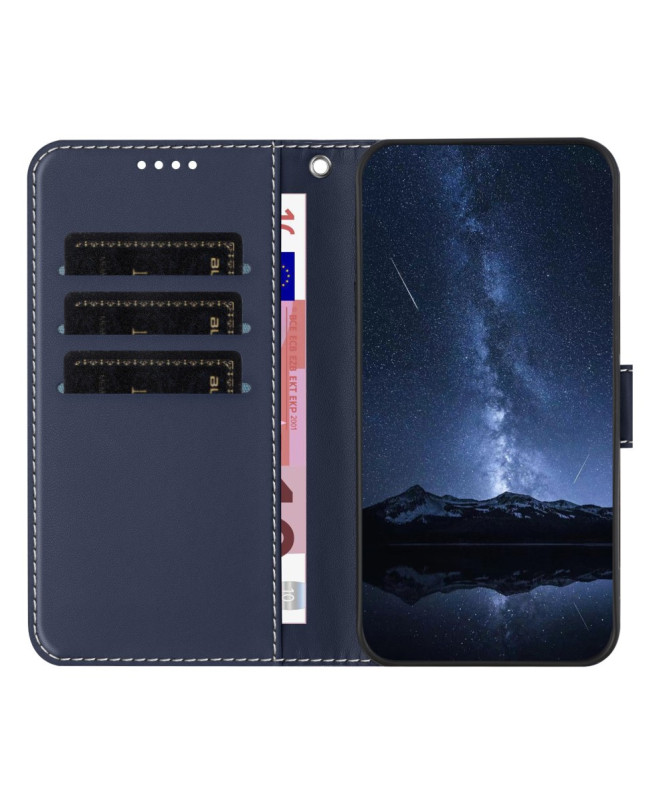 Housse Google Pixel 9a Portefeuille à Rabat Ligné avec Support Intégré