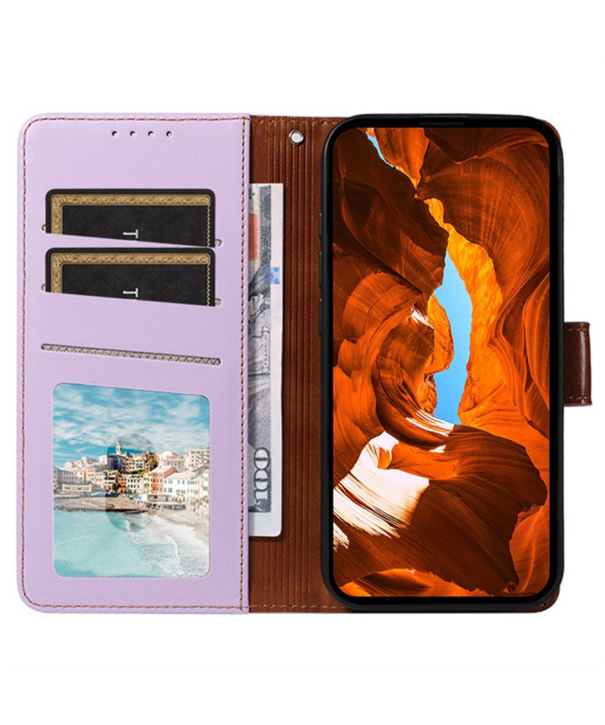 Housse Google Pixel 9a Cuir Portefeuille à Rabat avec Lanière