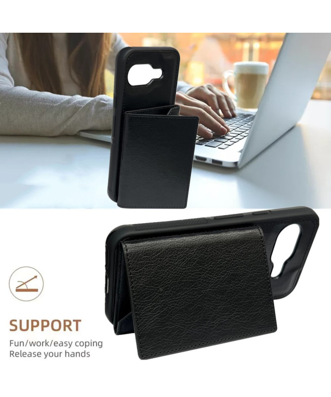 Coque Google Pixel 9a Porte-cartes Magnétique Amovible