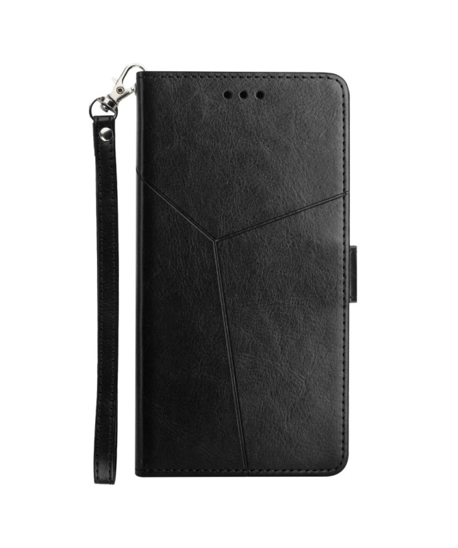 Housse Google Pixel 9a effet cuir Y Lines à lanière