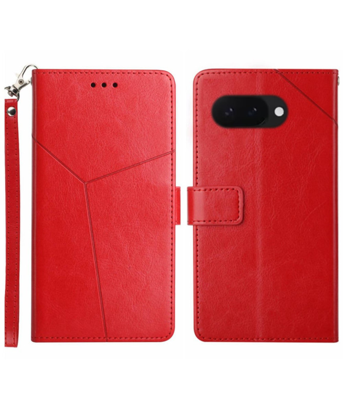 Housse Google Pixel 9a effet cuir Y Lines à lanière