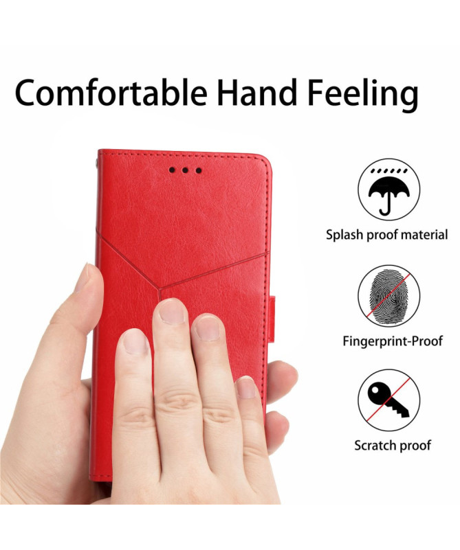 Housse Google Pixel 9a effet cuir Y Lines à lanière