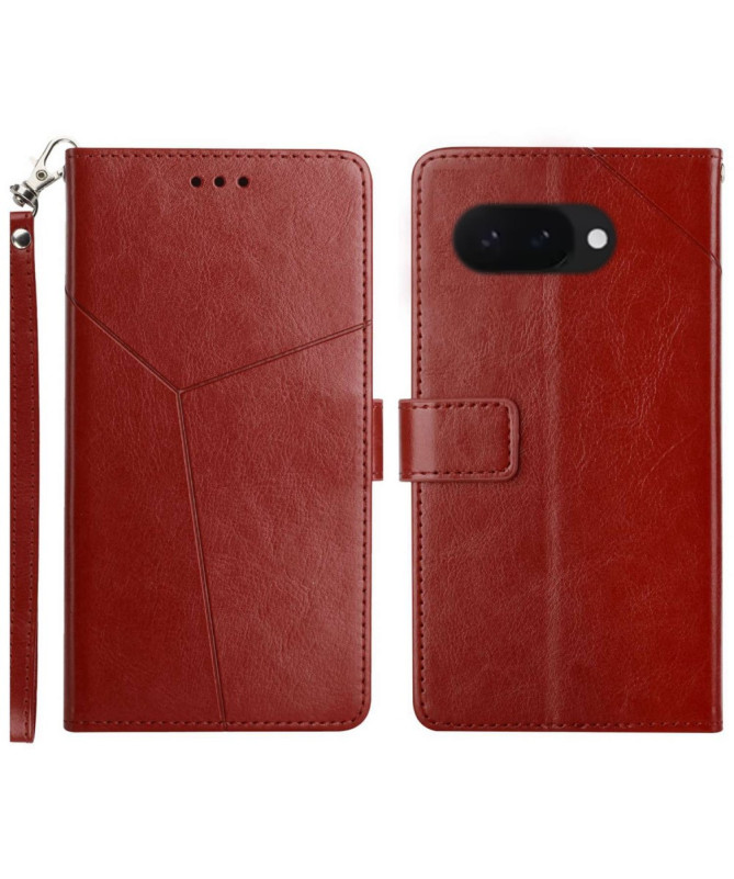 Housse Google Pixel 9a effet cuir Y Lines à lanière