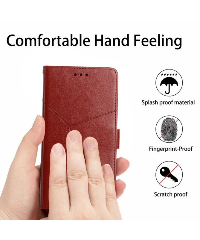 Housse Google Pixel 9a effet cuir Y Lines à lanière