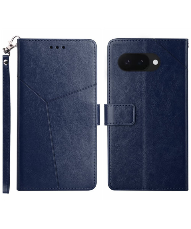 Housse Google Pixel 9a effet cuir Y Lines à lanière