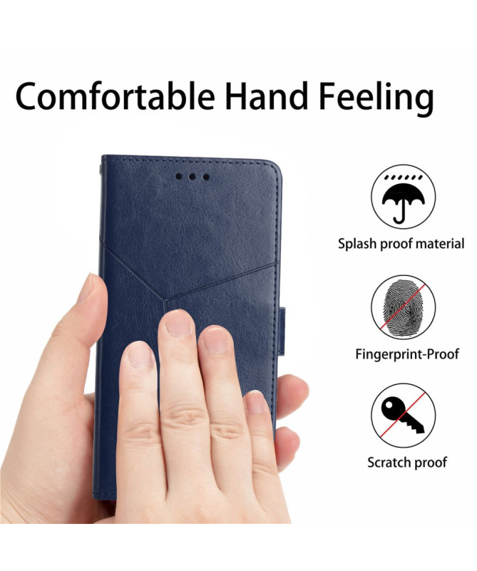 Housse Google Pixel 9a effet cuir Y Lines à lanière