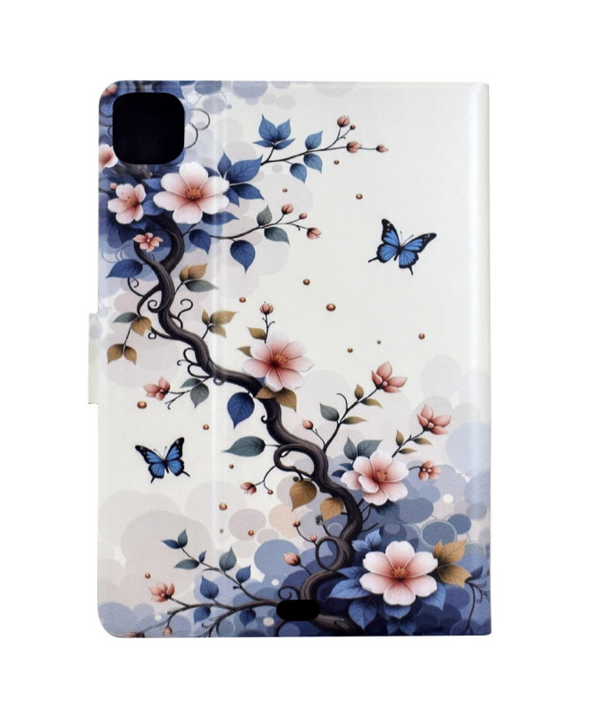 Housse iPad Air 11 / Pro 11 | Support Intégré & Design Fleurs Roses