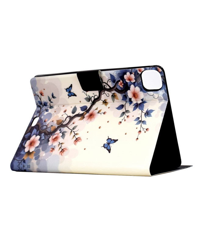 Housse iPad Air 11 / Pro 11 | Support Intégré & Design Fleurs Roses