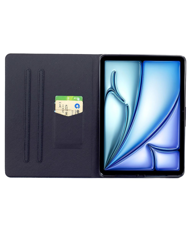 Housse iPad Air 11 / Pro 11 | Support Intégré & Design Fleurs Roses