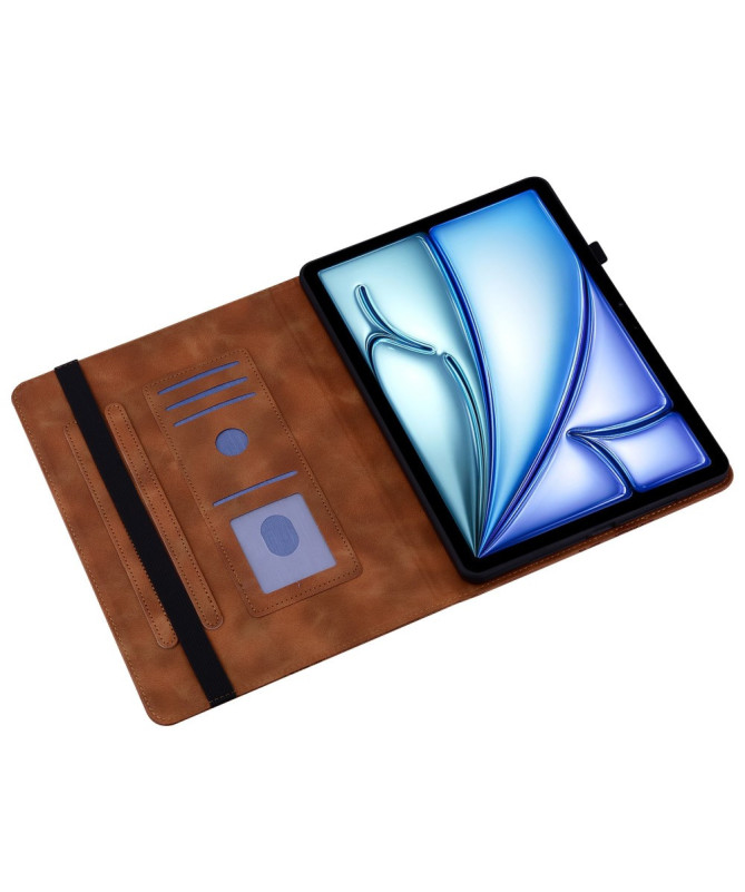 Housse iPad Air 11 (2025/2024) Coeur Gravé, Support et Rangement