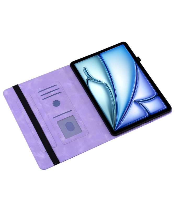 Housse iPad Air 11 (2025/2024) Coeur Gravé, Support et Rangement