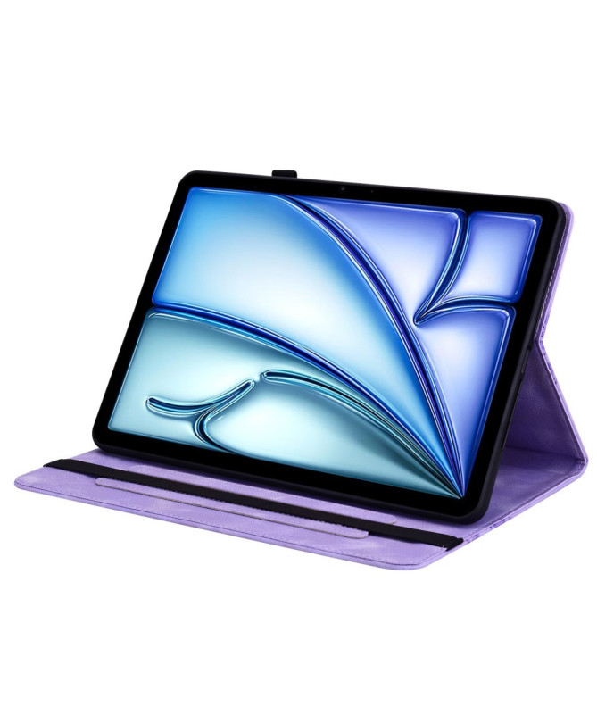 Housse iPad Air 11 (2025/2024) Coeur Gravé, Support et Rangement