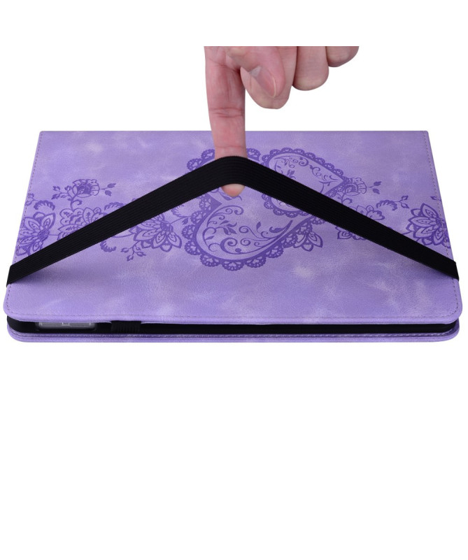 Housse iPad Air 11 (2025/2024) Coeur Gravé, Support et Rangement